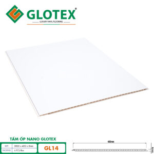 Tấm ốp nano Glotex – GL14 - Trắng