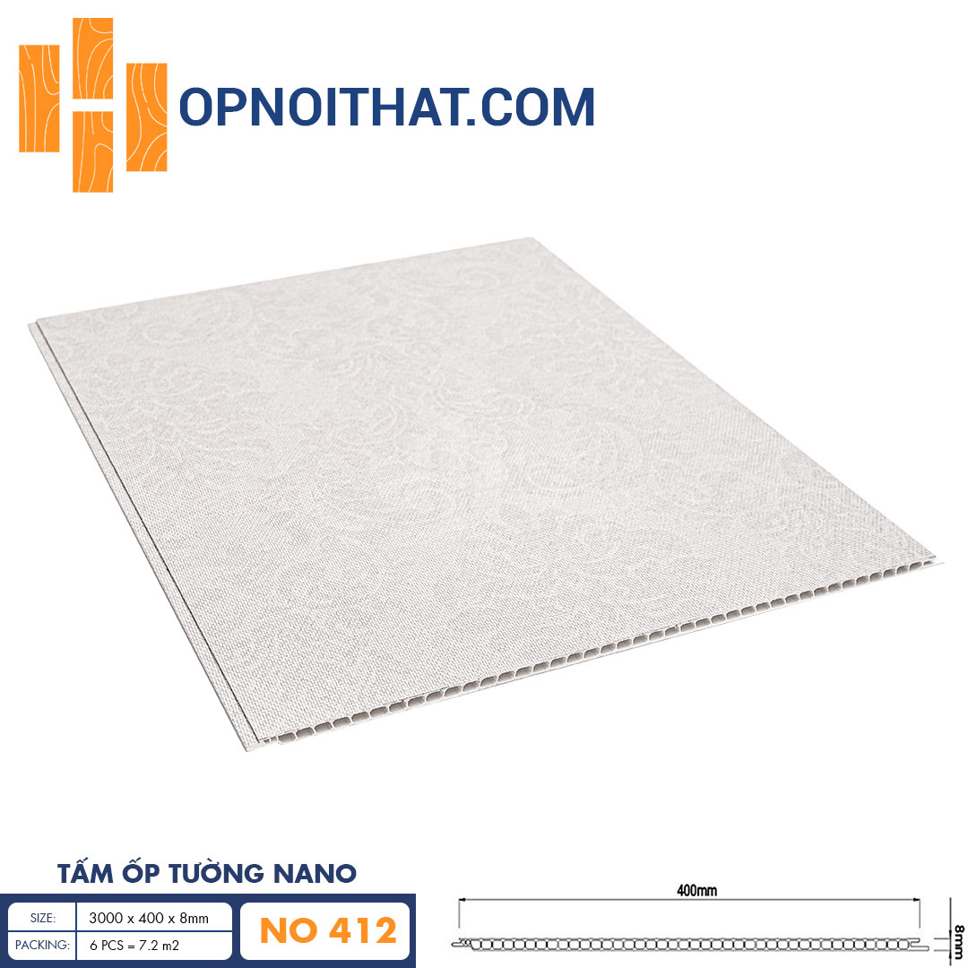 Tấm Ốp Tường Trần Nano 400 - NO412 - Hoa Văn