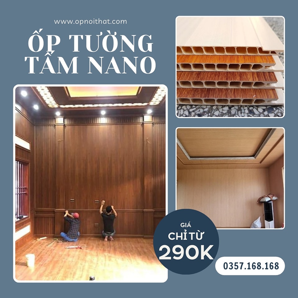 Bảng Giá Thi Công Ốp Tường Tấm Nano Trong Nhà