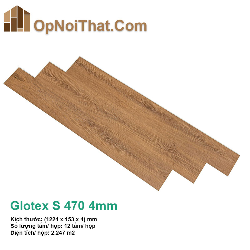 Sàn Nhựa Vân Gỗ Glotex 4mm S470