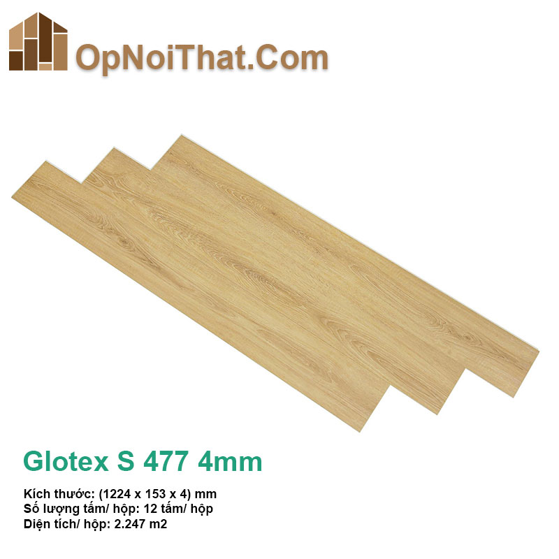 Sàn Nhựa Vân Gỗ Glotex 4mm S477