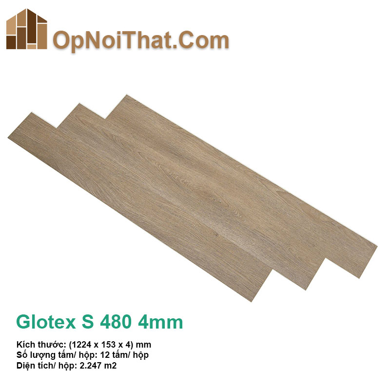 Sàn Nhựa Vân Gỗ Glotex 4mm S480