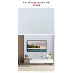 Tấm Ốp Than Tre Vân Vải Vàng Kem Ánh Kim TT-503